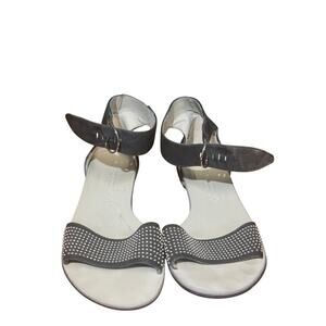 Paul Green Flats Zippered Ankle Strap sandals size 6 UK- US 8.5